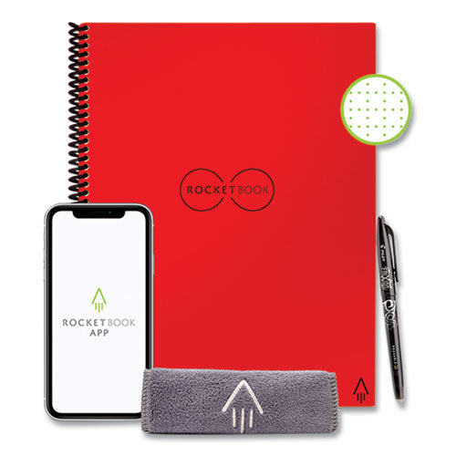 Core Smart Notebook, Dotted Rule, Red Cover, (16) 11 X 8.5 Sheets