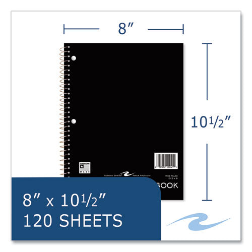 Subject Wirebound Promo Notebook, 3-subject, Wide/legal Rule, Asstorted Cover, (120) 10.5 X 8 Sheets, 24/carton