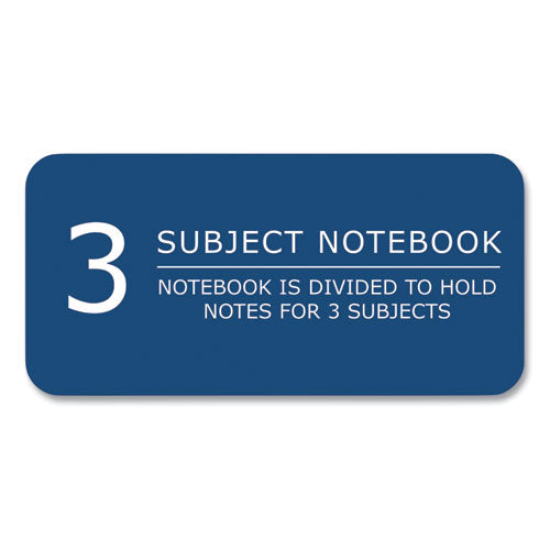 Subject Wirebound Notebook, 3-subject, Medium/college Rule, Assorted Cover, (120) 10.5 X 8 Sheets, 24/carton