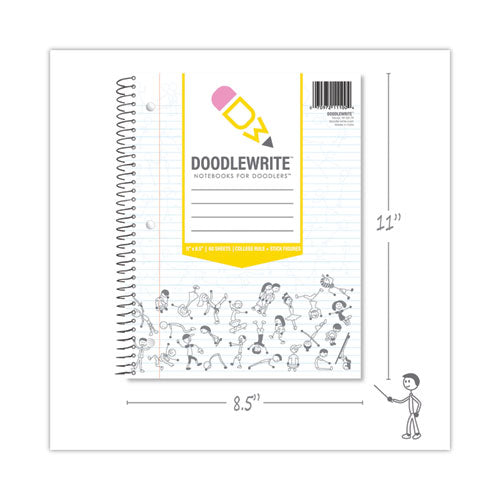 Doodlewrite Notebooks, 1-subject, Wide/legal Rule, White Cover, (50) Sheets, 24/carton