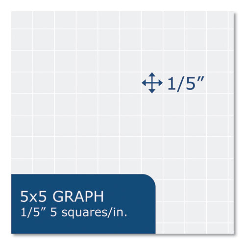 Whitelines Notebook, Quadrille Rule, (5 Sq/in), Gray/orange Cover, (70) 11 X 8.5 Sheets, 12/carton