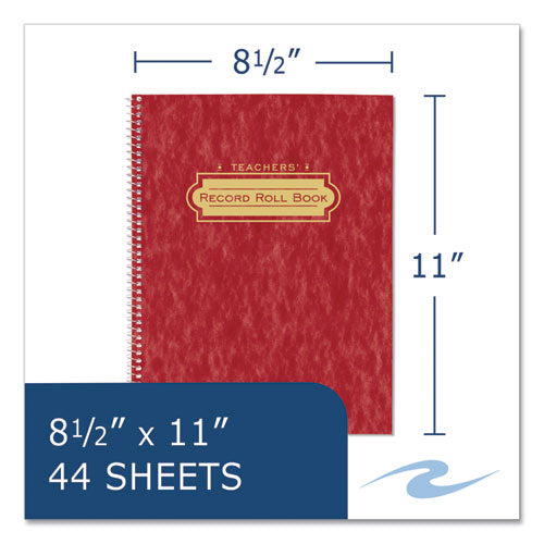 Teacher's Record Roll Book, Five To Six Week Term: Two-page Spread (50 Students), 11 X 8.5, Green/gold Cover