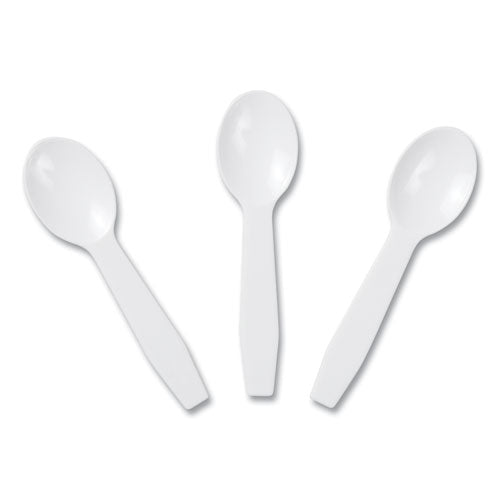 Polystyrene Taster Spoons, White, 3000/carton