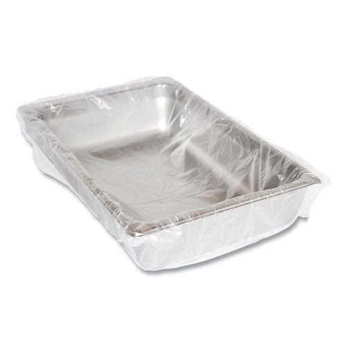 Steam Pan Liners For 1/2-size Pans, Includes Twist-ties, 17" X 23.5", Clear, 250/carton