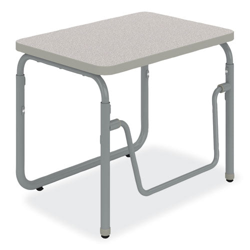 Alphabetter 2.0 Height-adjustable Student Desk With Pendulum Bar, 27.75 X 19.75 X 22 To 30, Pebble Gray