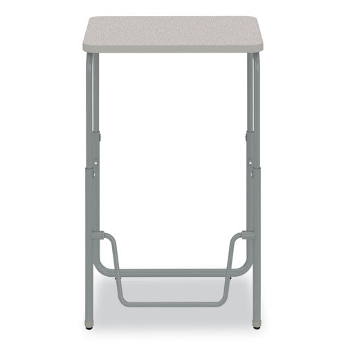 Alphabetter 2.0 Height-adjustable Student Desk With Pendulum Bar, 27.75" X 19.75" X 29" To 43", Pebble Gray