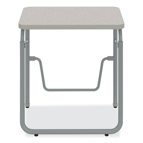 Alphabetter 2.0 Height-adjustable Student Desk With Pendulum Bar, 27.75" X 19.75" X 29" To 43", Pebble Gray