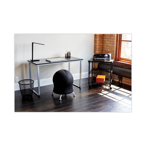 Steel Desk, 47.25" X 24" X 28.75", Black/silver