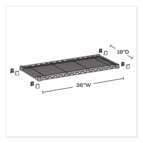 Industrial Extra Shelf Pack, 36w X 18d X 1.5h Steel, Metallic Gray, 2/pack