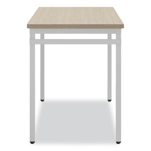 Ready Home Office Desk, 45.5" X 23.5" To 29.5", Beige/white