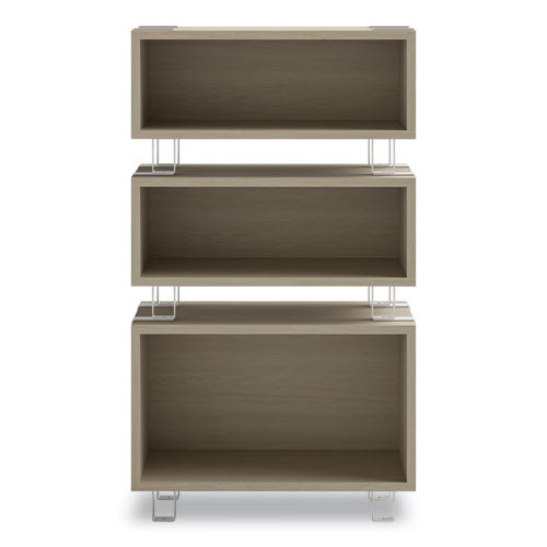 Ready Home Office Small Stackable Storage, 1-shelf, 24w X 12d X 12.25h, Beige/white