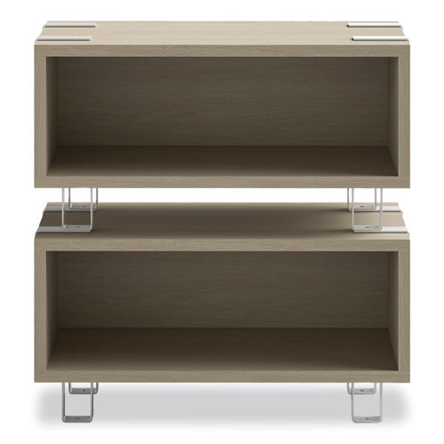 Ready Home Office Small Stackable Storage, 1-shelf, 24w X 12d X 12.25h, Beige/white