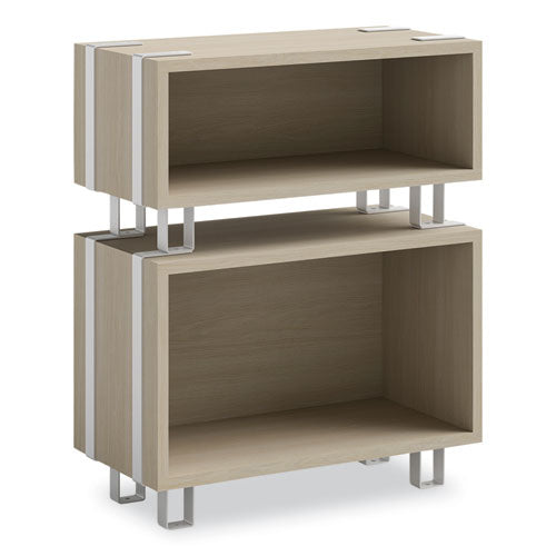 Ready Home Office Small Stackable Storage, 1-shelf, 24w X 12d X 12.25h, Beige/white