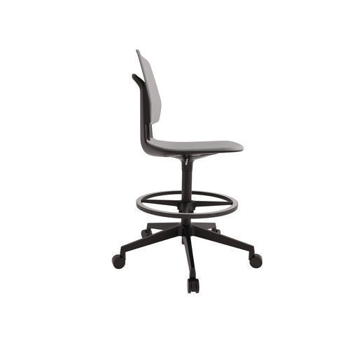 Commute Extended Height Task Chair, Supports Up To 275 Lb, 18.25" To 22.25" Seat Height, Gray/black