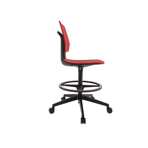 Commute Extended Height Task Chair, Supports Up To 275 Lb, 18.25" To 22.25" Seat Height, Red/black