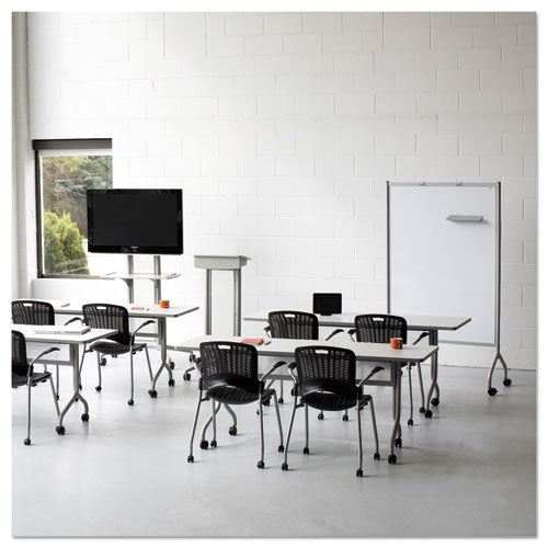 Impromptu Whiteboard Collaboration Screen, 36" X 60", White Surface, Black Metal/plastic Frame