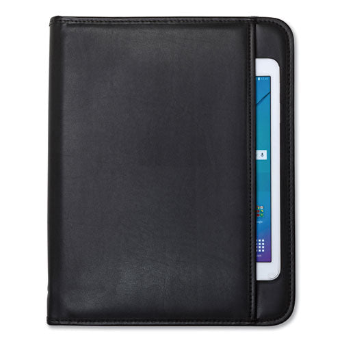 Professional Zippered Pad Holder, Pockets/slots, Writing Pad, Black