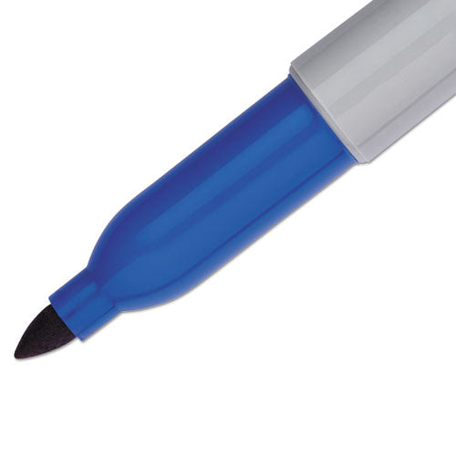 Fine Tip Permanent Marker Value Pack, Fine Bullet Tip, Blue, 36/pack