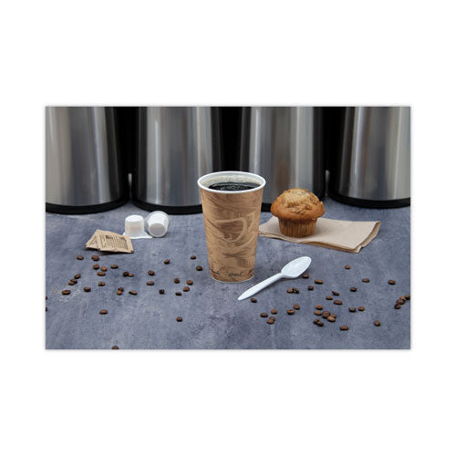 Mistique Hot Paper Cups, 16 Oz, Mistique Design, 50/sleeve, 20 Sleeves/carton