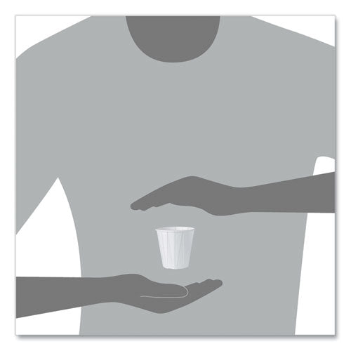 Paper Portion Cups, 3.5 Oz, White, 100/bag, 50 Bags/carton