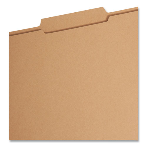 Top Tab Fastener Folders, Guide-height 2/5-cut Tabs, 0.75" Expansion, 2 Fasteners, Letter Size, 11-pt Kraft, 50/box