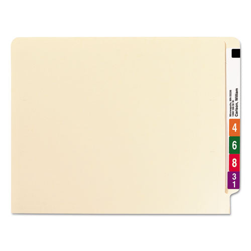 Heavyweight Manila End Tab Folders, 9.5" High Front, Straight 1-ply Tabs, Letter Size, 0.75" Expansion, Manila, 100/box