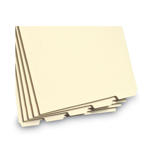 Stackable Folder Dividers With Fasteners, 1/5-cut Bottom Tab, 1 Fastener, Legal Size, Manila, 4 Dividers/set, 50 Sets