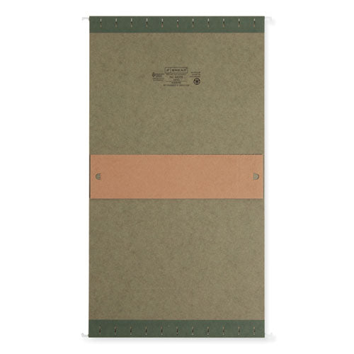 Box Bottom Hanging File Folders, 3" Capacity, Letter Size, Standard Green, 25/box