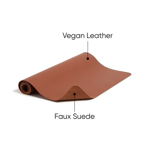 Vegan Leather Desk Pads, 36" X 17", Brown