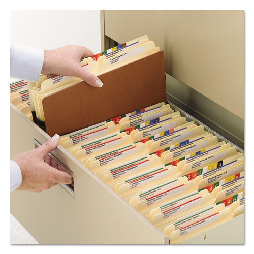 Redrope Drop-front File Pockets With Fully Lined Gussets, 3.5" Expansion, Legal Size, Redrope, 10/box