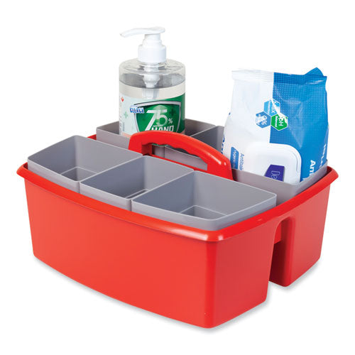 Large Caddy With Sorting Cups, Red, 2/carton