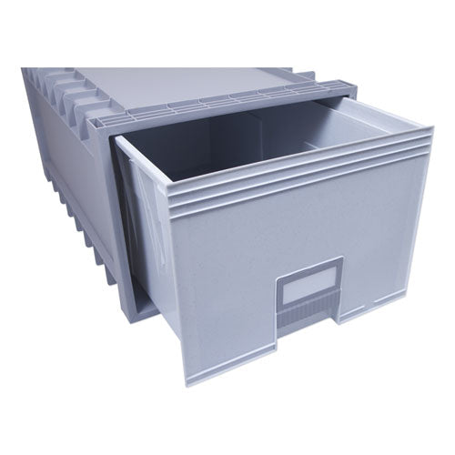 Archive Storage Drawers, Letter Files, 15.25" X 24" X 11.5", Gray