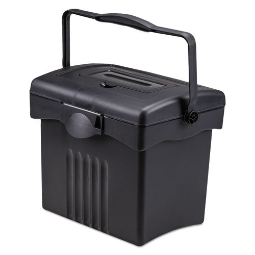 File Box With Organizer, Letter Files, 14" X 11.25" X 14.5", Black