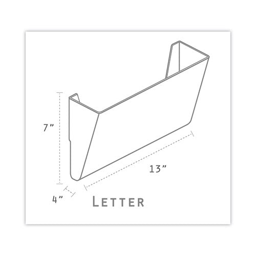 Wall File, 3 Sections, Letter Size, 13" X 4" X 14", Clear, 3/set