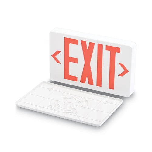 Led Exit Sign, Polycarbonate, 12.25 X 2.5 X 8.75, White