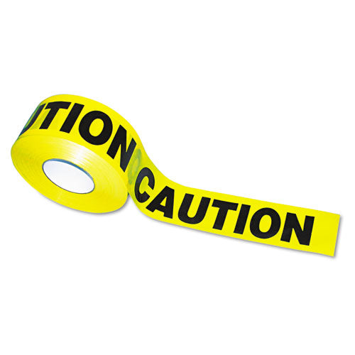 Caution Barricade Safety Tape, 3" X 1,000 Ft, Black/yellow