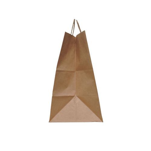 Emporium Twist Handle Bag, Natural Twisted-paper Handles, 14" X 9.84" X 15.5", Natural, 200/carton