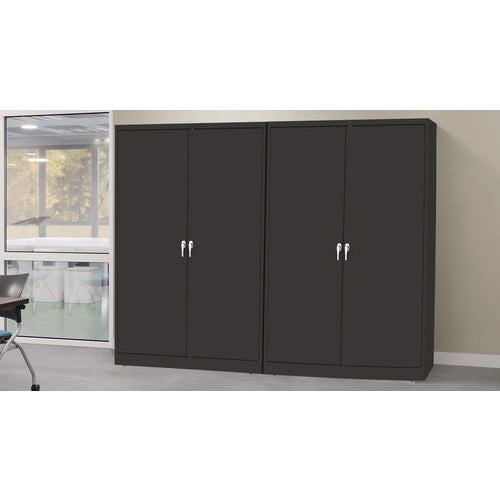 Jumbo Combination Steel Storage Cabinet, 48w X 24d X 78h, Black