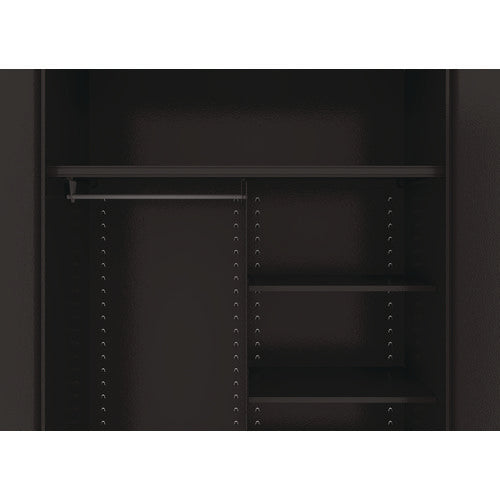 Jumbo Combination Steel Storage Cabinet, 48w X 24d X 78h, Black