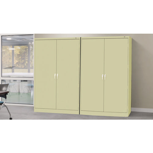 Jumbo Combination Steel Storage Cabinet, 48w X 24d X 78h, Putty