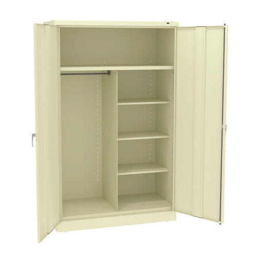 Jumbo Combination Steel Storage Cabinet, 48w X 24d X 78h, Putty