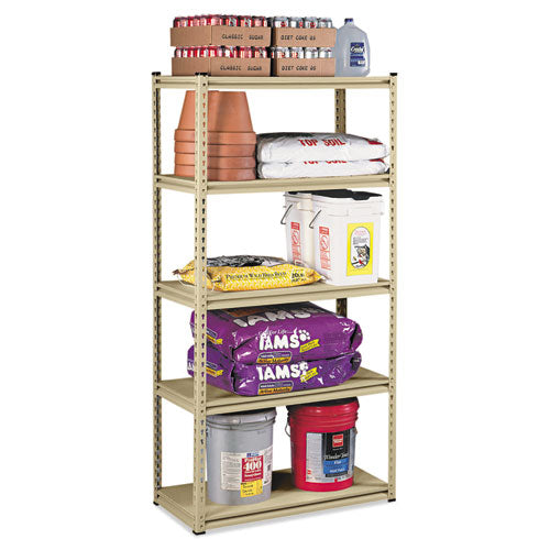 Stur-d-stor Shelving, Five-shelf, 36.5w X 18.5d X 72h, Sand