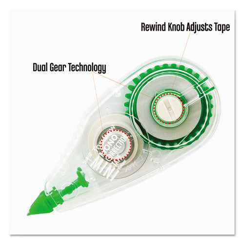 Mono Mini Correction Tape, Non-refillable, Clear Applicator, 0.17" X 315", 10/pack