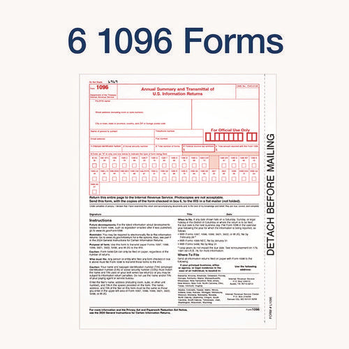 4-part 1099-misc Tax Forms With Tax Forms Helper, 2024, Four-part Carbonless, 8.5 X 5.5, 2 Forms/sheet, 50 Forms Total