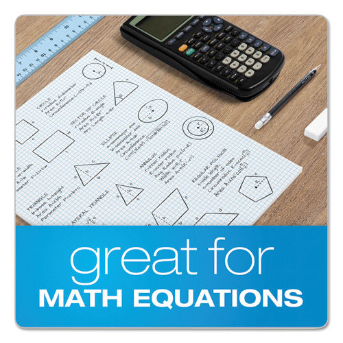 Quadrille Pads, Quadrille Rule (8 Sq/in), 50 White 8.5 X 11 Sheets