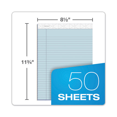 Prism + Colored Writing Pads, Wide/legal Rule, 50 Pastel Blue 8.5 X 11.75 Sheets, 12/pack