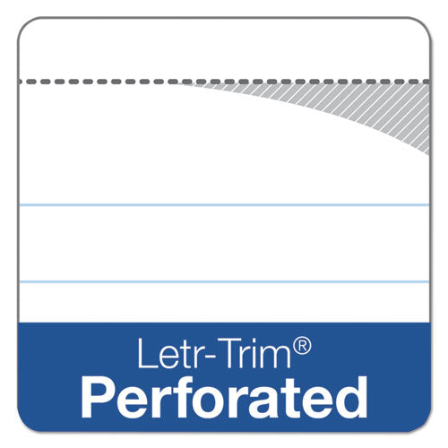 Docket Ruled Perforated Pads, Narrow Rule, 50 White 5 X 8 Sheets, 6/pack