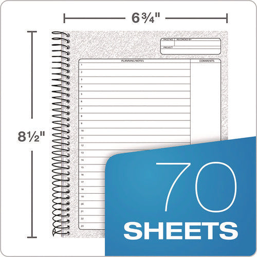 Docket Gold Planner, 1-subject, Narrow Rule, Black Cover, (70) 8.5 X 6.75 Sheets