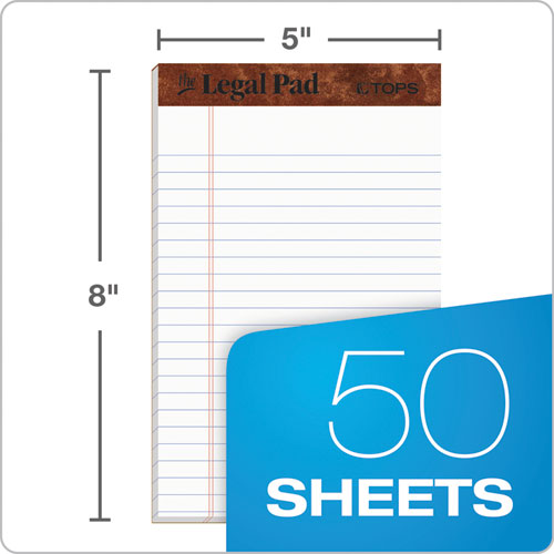 "the Legal Pad" Ruled Perforated Pads, Narrow Rule, 50 White 5 X 8 Sheets, Dozen