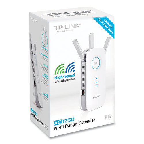 Re450 Ac1750 Wi-fi Range Extender, 1 Port, Dual-band 2.4 Ghz/5 Ghz